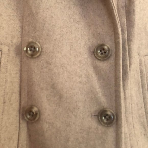 Ann Klein Heathered Wool Pea Coat - Picture 4 of 7